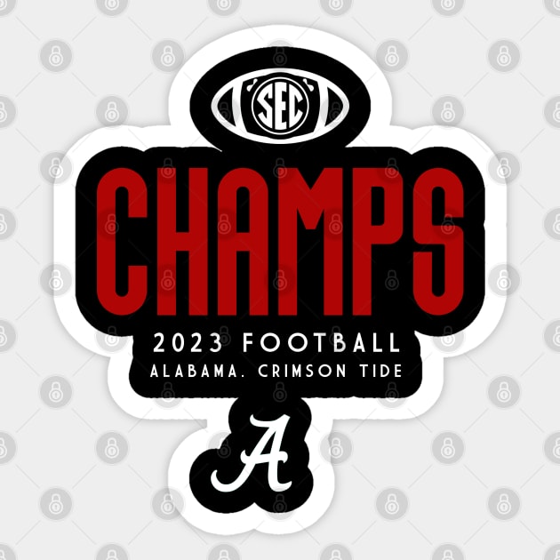 Alabama Sec Champs 2023 Sticker by Shelter Art Space